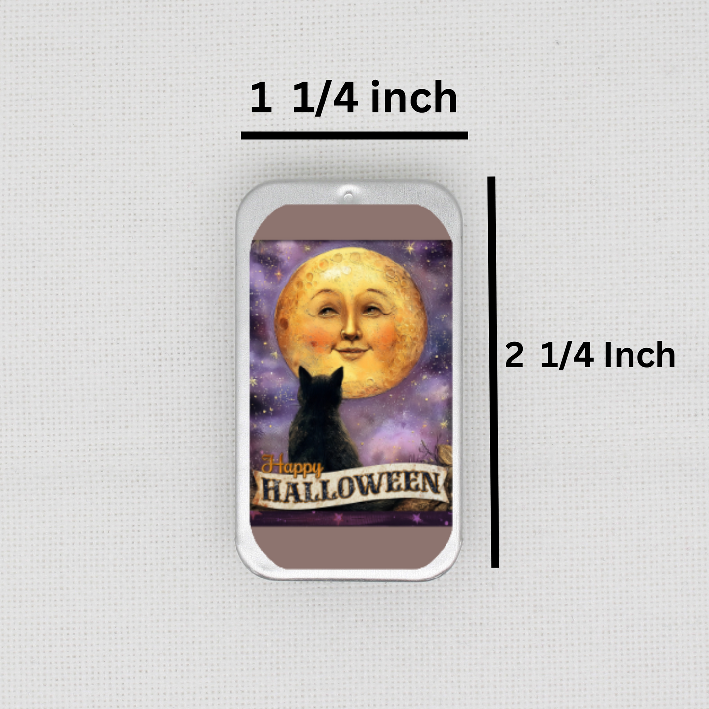Cat And Moon Face Needle Tin