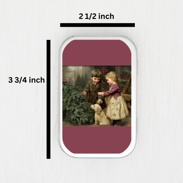 Christmas Children Small Storage Tin