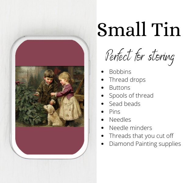 Christmas Children Small Storage Tin