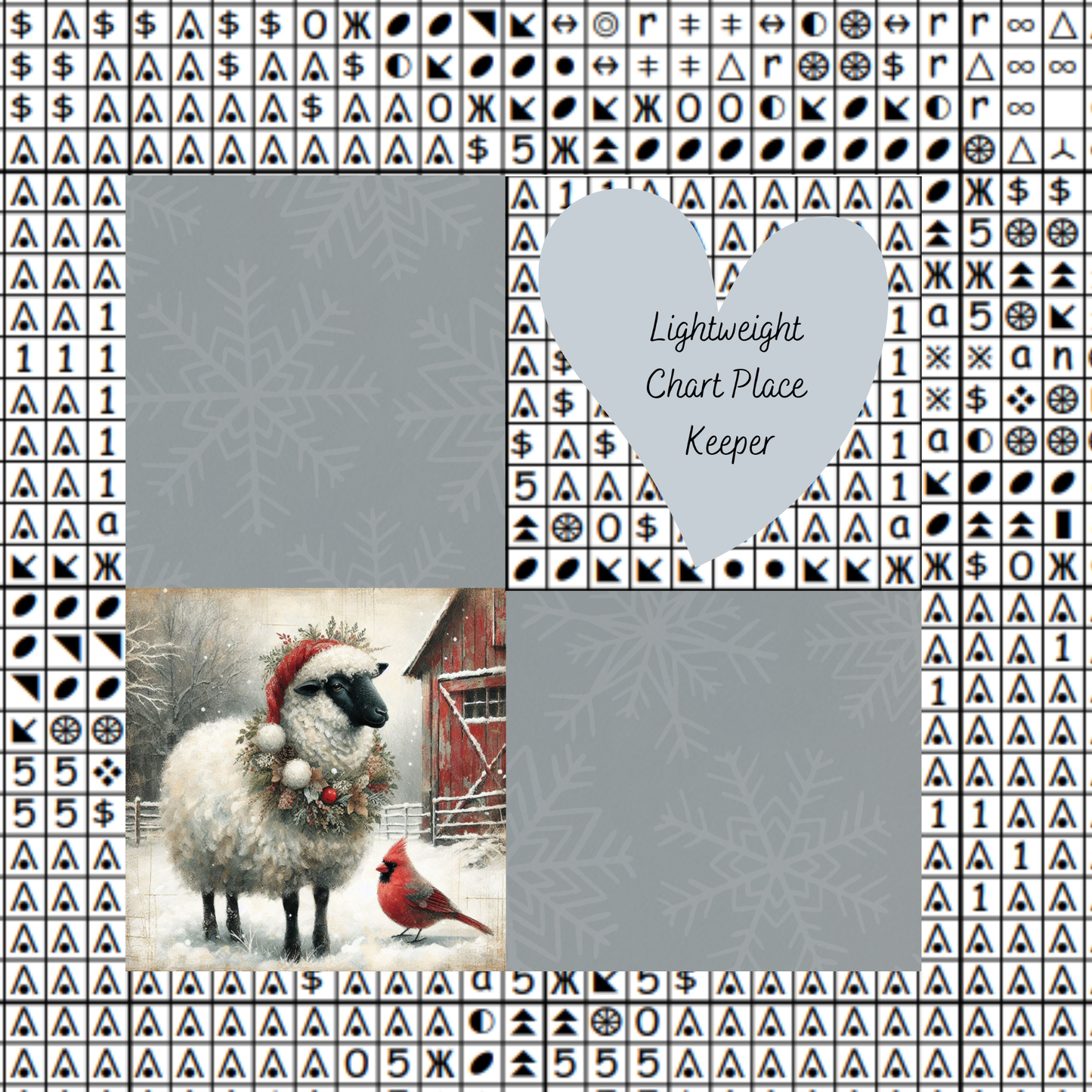 Christmas Sheep Chart Place Keeper