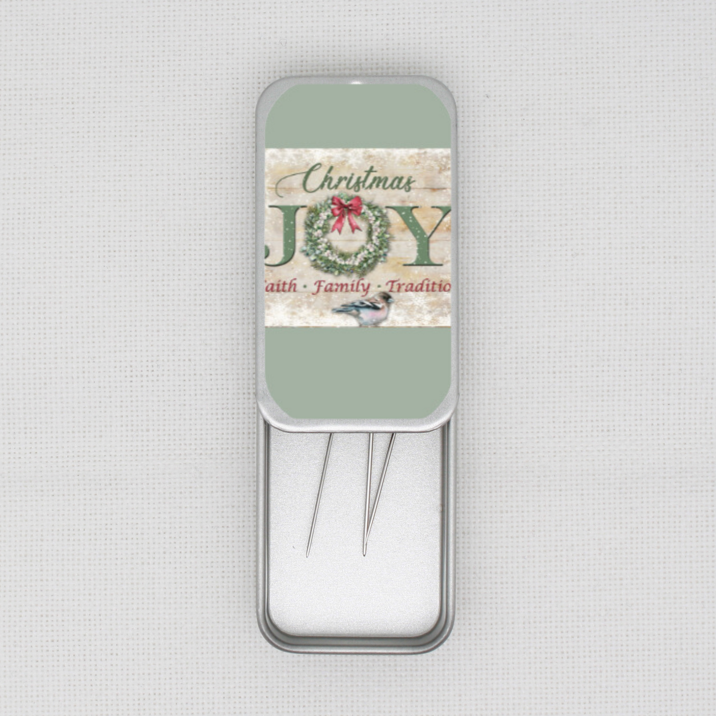 Christmas Joy Needle Tin