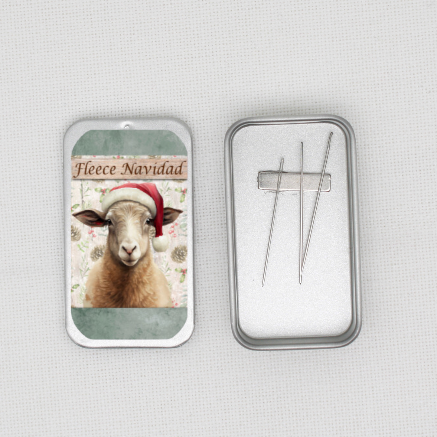 Fleece Navidad Needle Tin