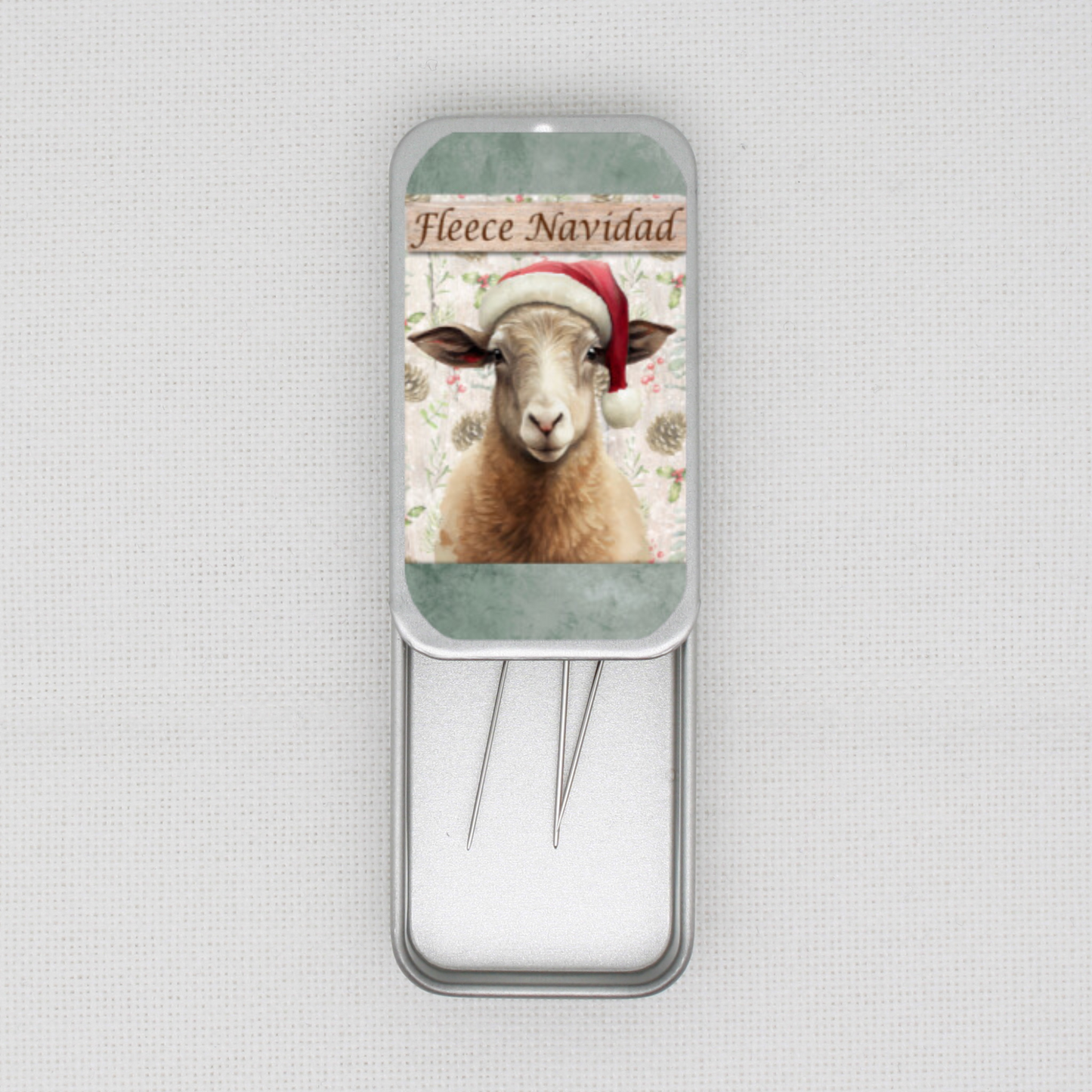 Fleece Navidad Needle Tin