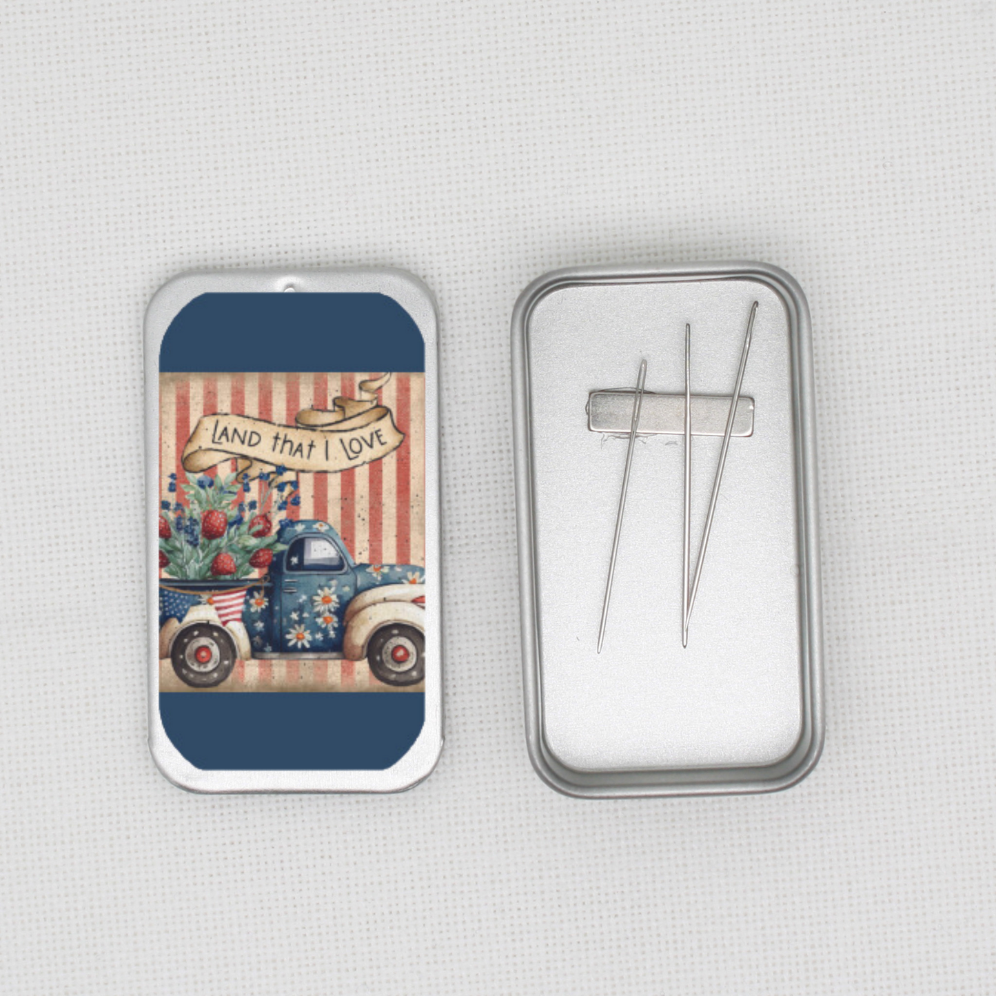 Land That I Love Truck Needle Tin