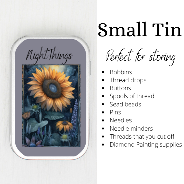 Night Things Sunflower Small Storage Tin