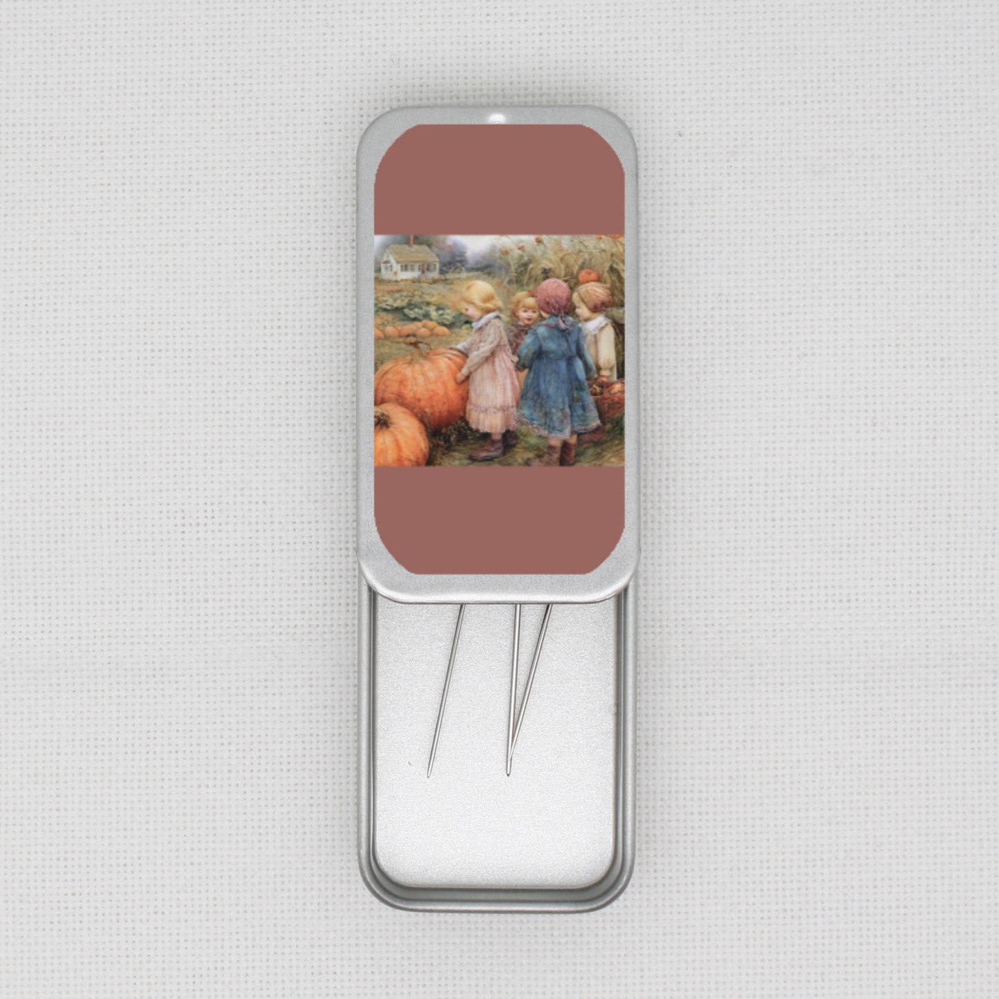 Pumpkin Girls Needle Tin