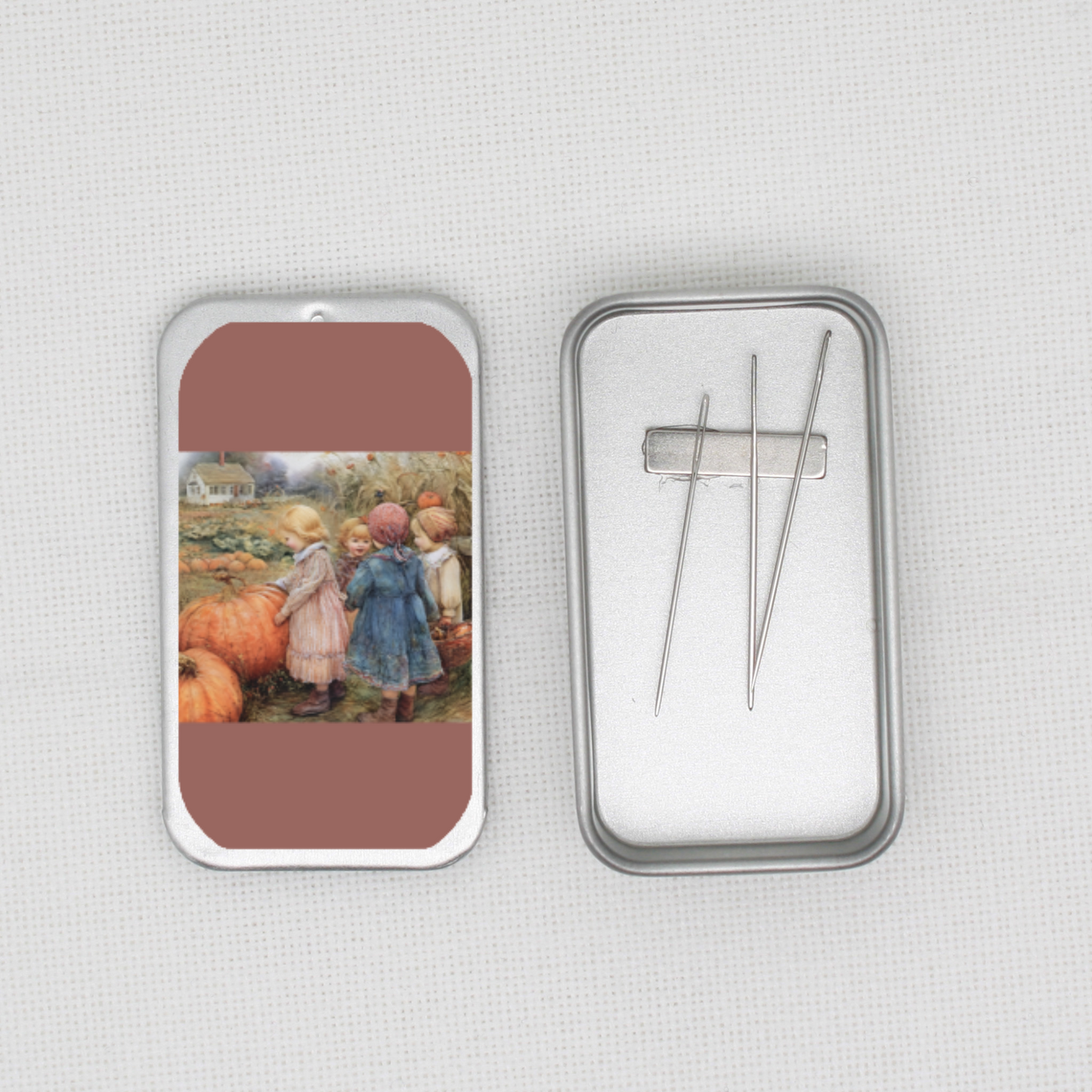 Pumpkin Girls Needle Tin