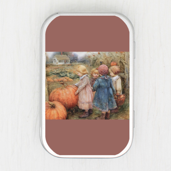 Pumpkin Girls Small Storage Tin