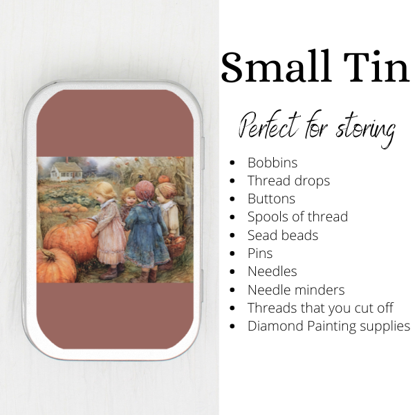 Pumpkin Girls Small Storage Tin