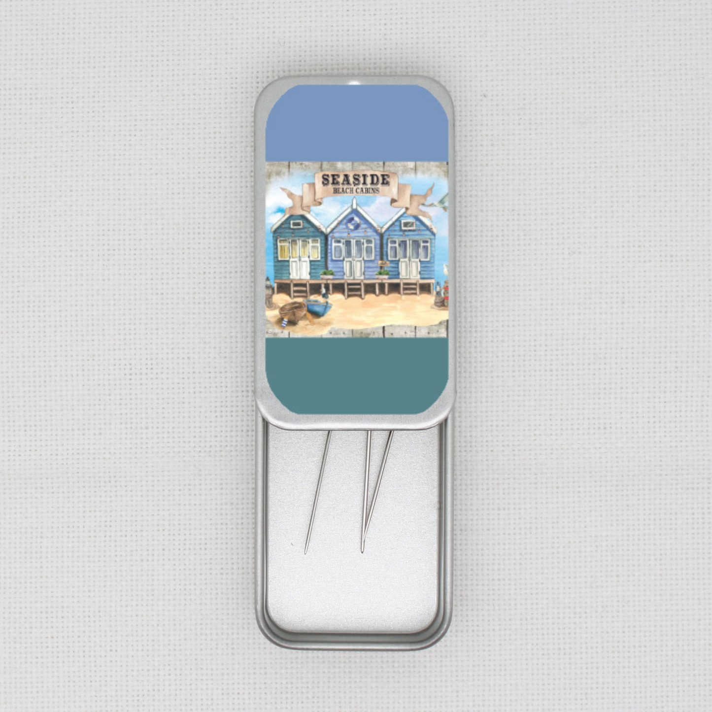 Seaside Cabins Needle Tin