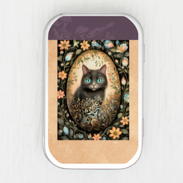 Golden Egg Animal Cat Storage Tin