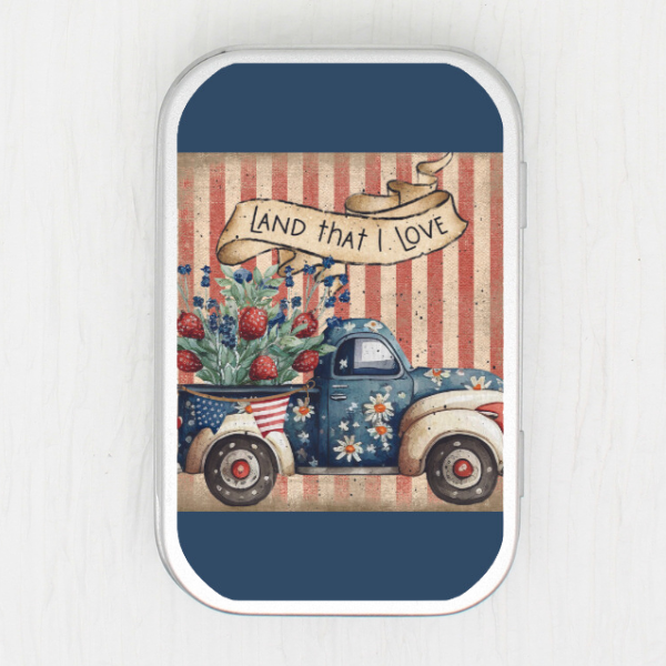 Land That I Love Truck Small Storage Tin