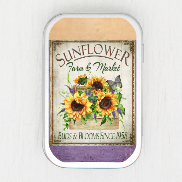 Sunflower Small Storage Tin