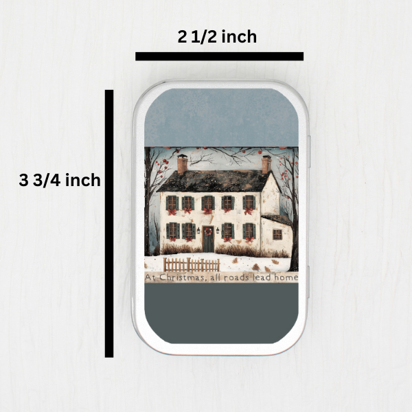 At Christmas All Roads Lead Home Small Storage Tin