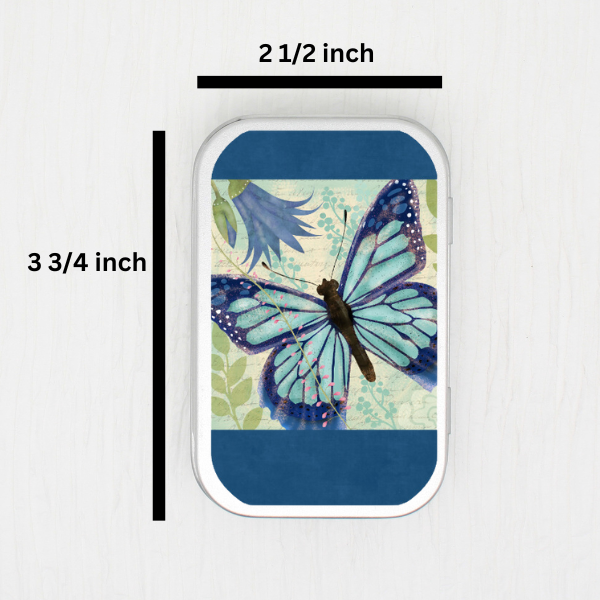 Blue Butterfly Small Storage Tin