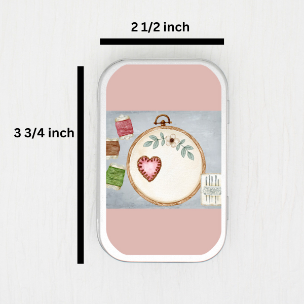 Cross Stitch/ Embroidery Small Storage Tin