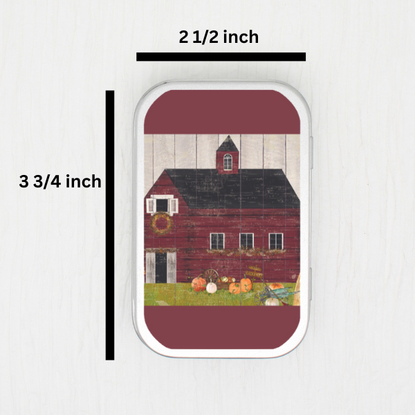 Fall Barn Small Storage Tin