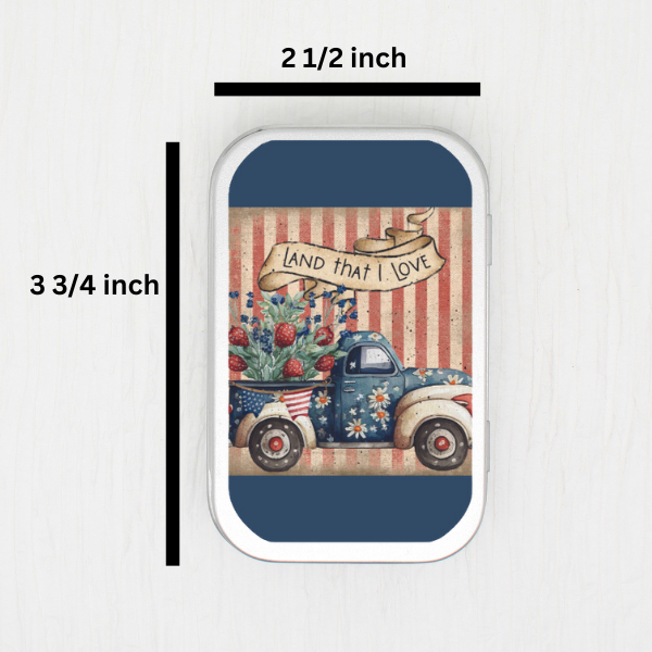 Land That I Love Truck Small Storage Tin
