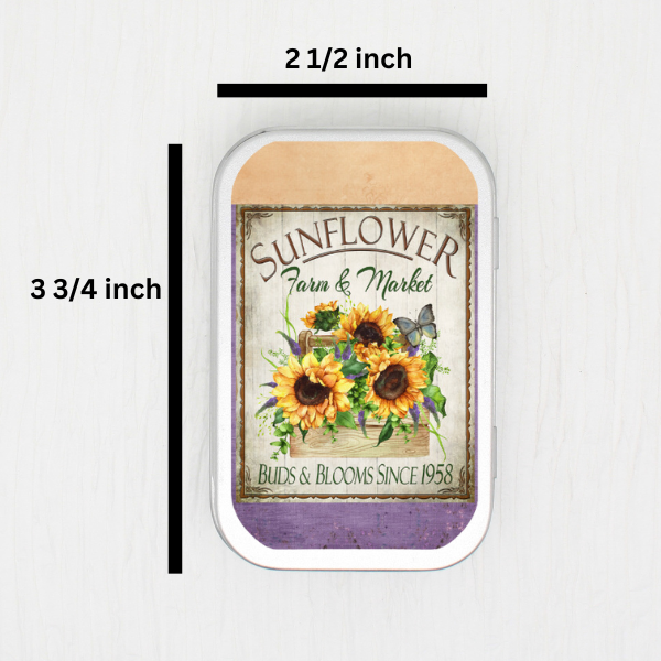 Sunflower Small Storage Tin