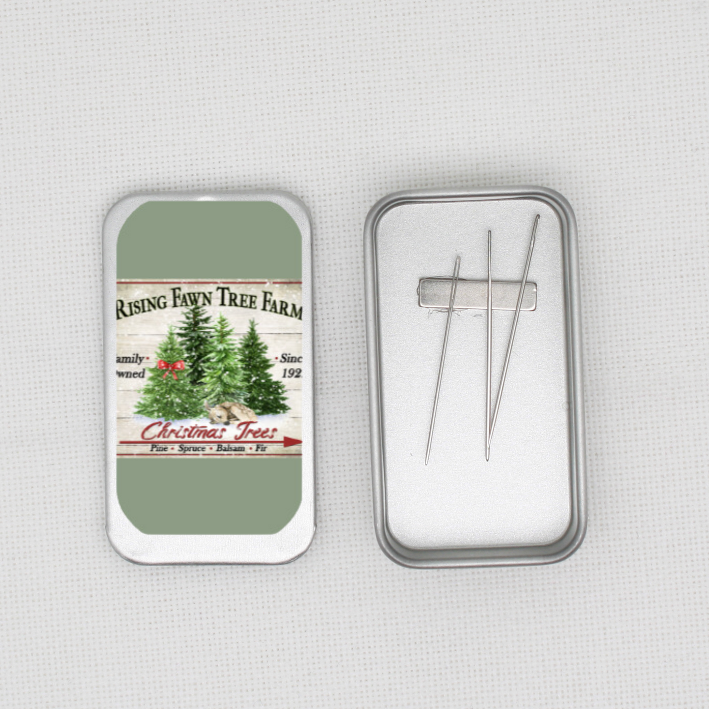 Christmas Tree Farm Needle Tin