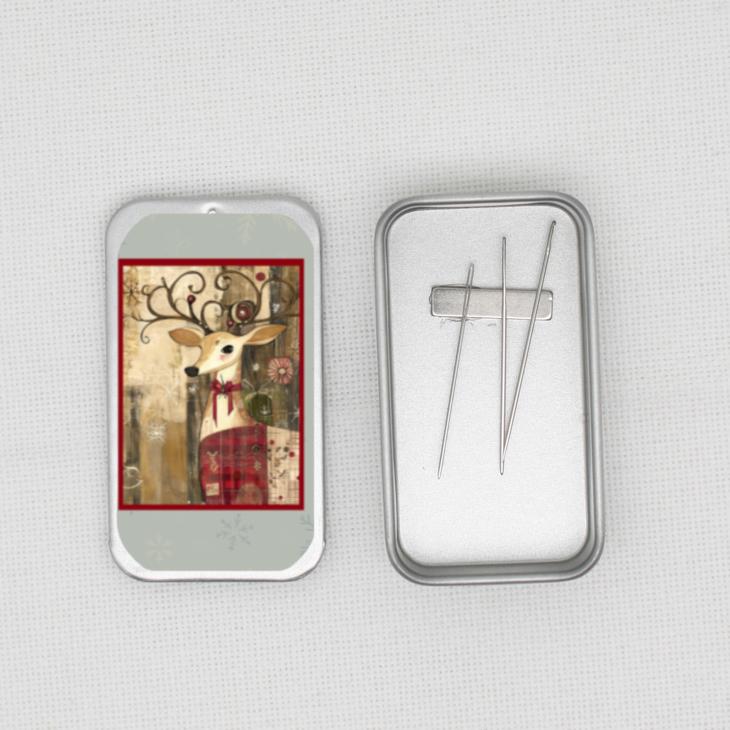 Christmas Woodlands Needle Tin