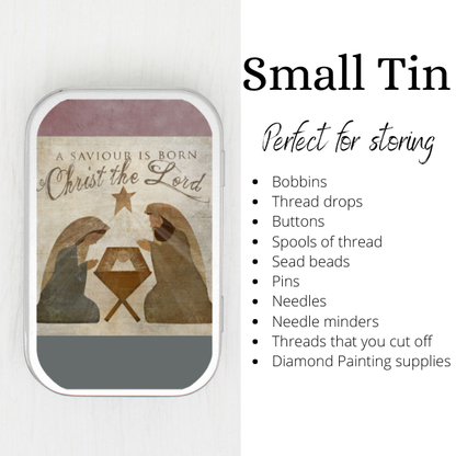 A Saviour Is Born Small Storage Tin