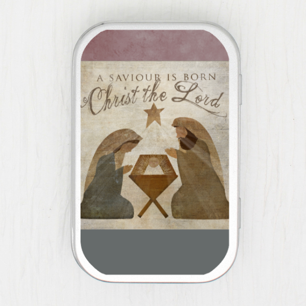 A Saviour Is Born Small Storage Tin