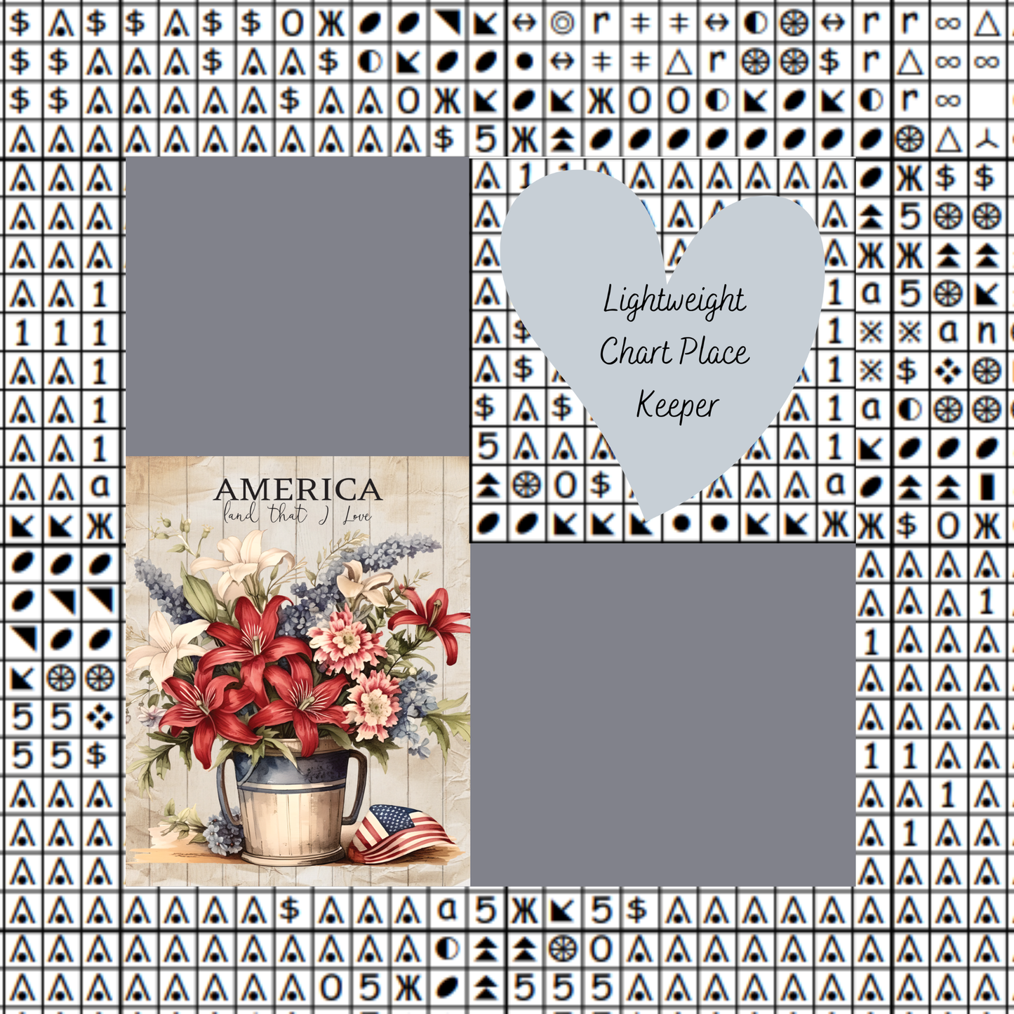 American Flowers Chart Place Keeper