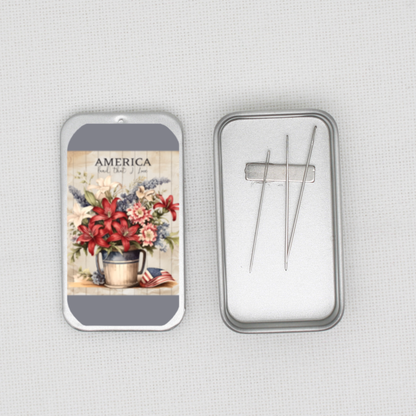 American Flowers Needle Tin