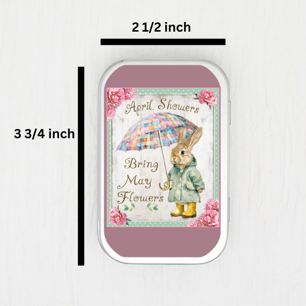 April Showers Small Storage Tin