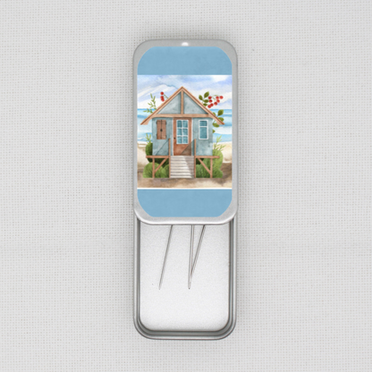 Beach Hut Needle Tin