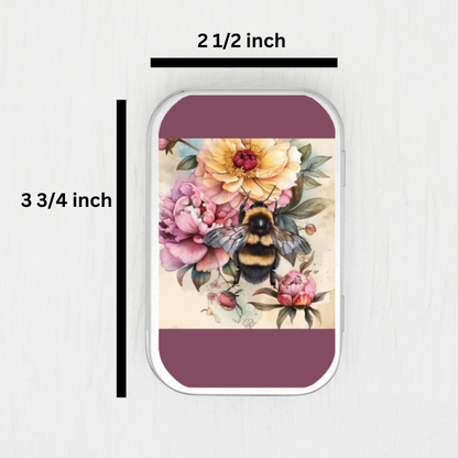 Bee And Flowers Small Storage Tin