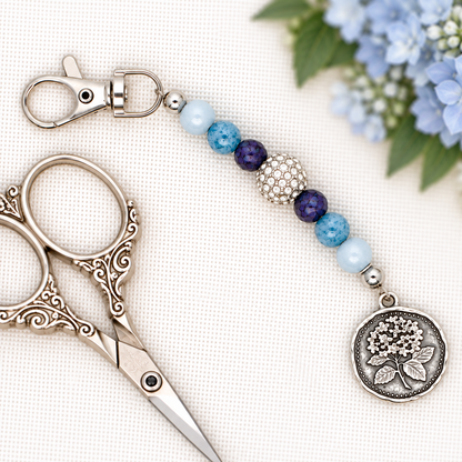 Hydrangea Scissor Fob
