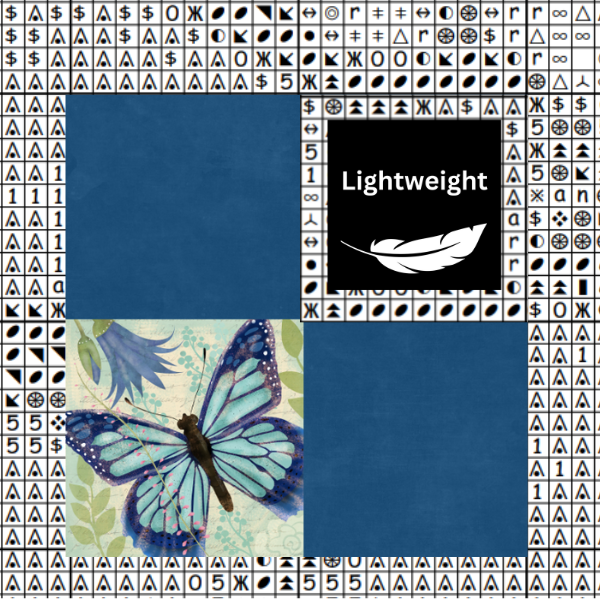 Blue Butterfly Chart Place Keeper
