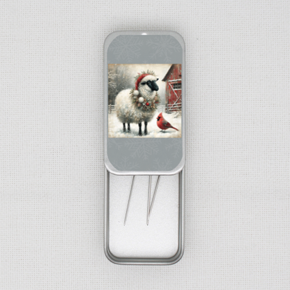 Christmas Sheep Needle Tin