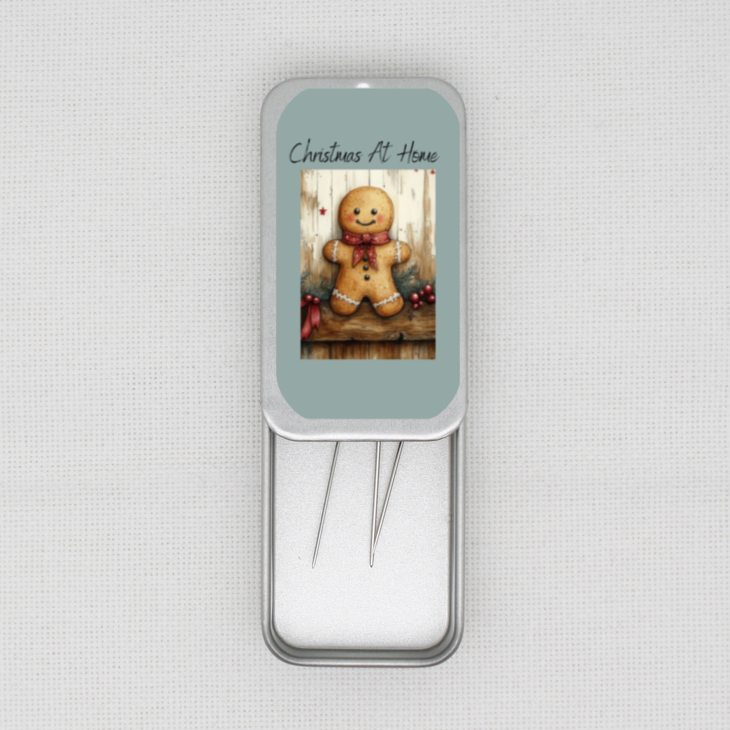 Christmas At Home Needle Tin