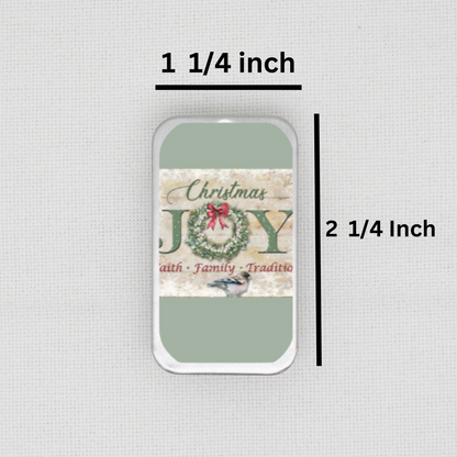 Christmas Joy Needle Tin