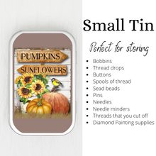 Pumpkin And Sunflower Small Storage Tin