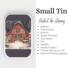 Christmas Barn Small Storage Tin
