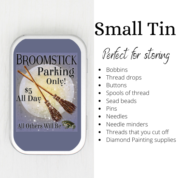 Broomstick Parking Small Storage Tin