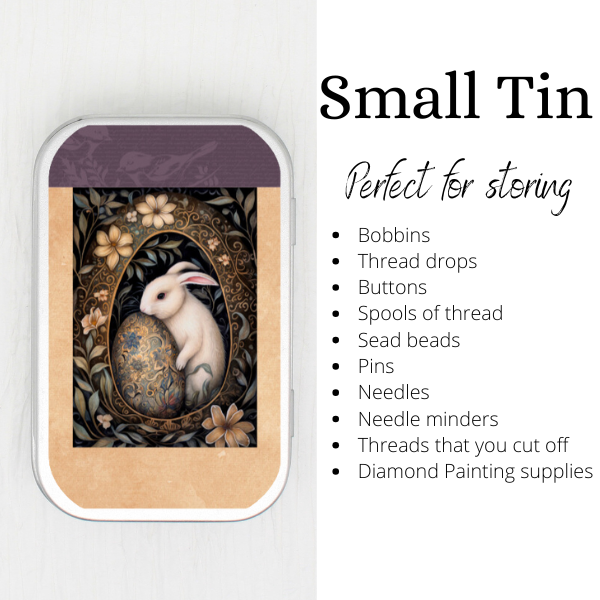 Golden Egg Animal Bunny Storage Tin
