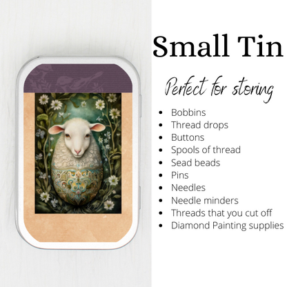 Golden Egg Animal Sheep Storage Tin