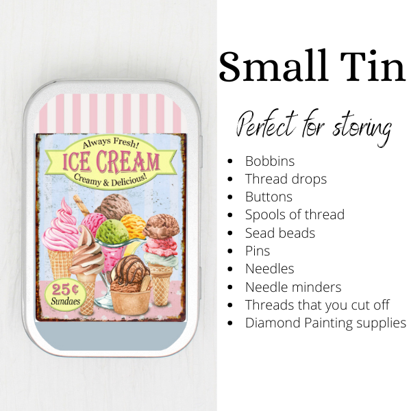 Ice Cream Small Storage Tin