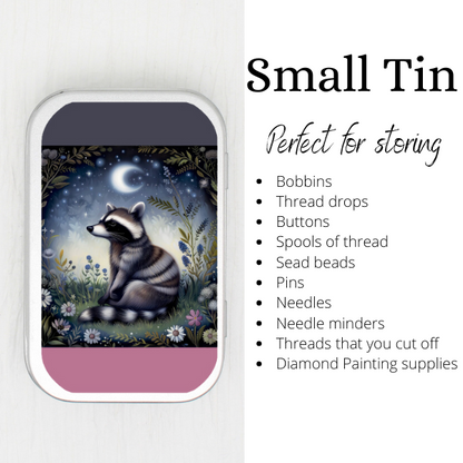Night Raccoon Small Storage Tin