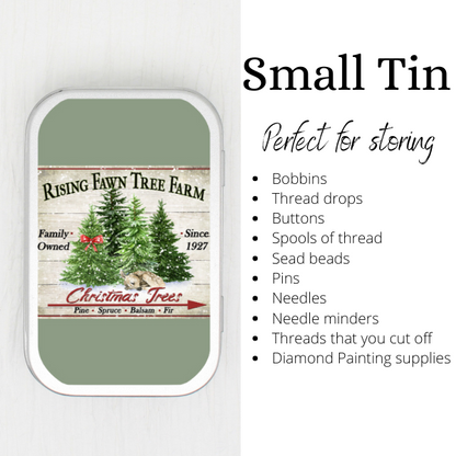 Christmas Tree Farm Small Storage Tin