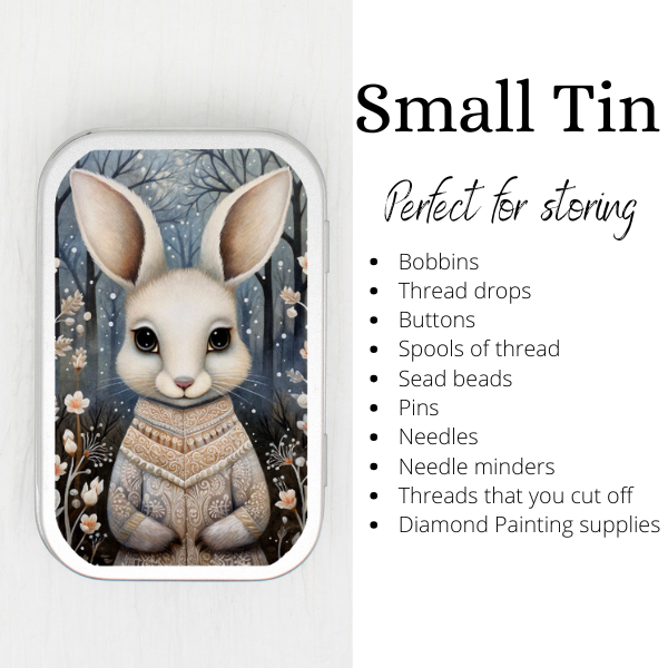 Winter Bunny Small Storage Tin