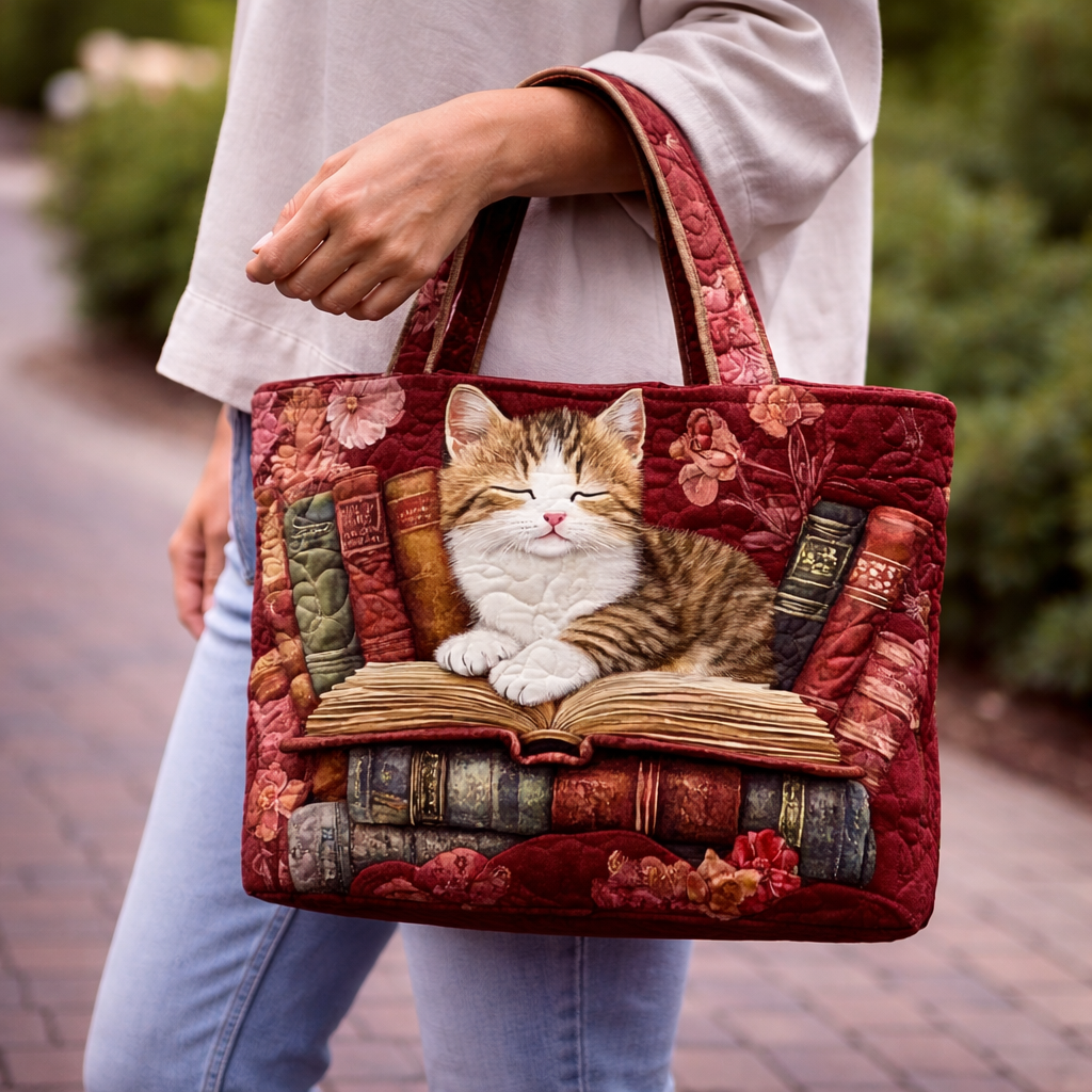 Cat And Books Project Tote