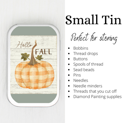 Hello Fall Small Storage Tin