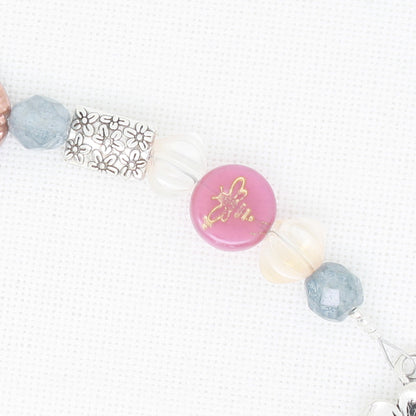 Flower and Bee Scissor Fob