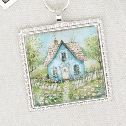 Spring House Zipper Pull/ Mini-Fob